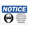 Signmission OSHA Sign, Wear Eye Protection When Using With, 14in X 10in Rigid Plastic, 14" W, 10" H, Landscape OS-NS-P-1014-L-19002 - alternate 1